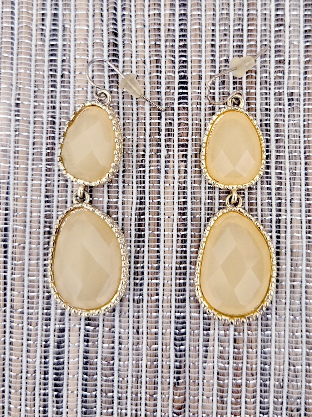🟡 Gold-Tone Teardrop Dangle Earrings - Women Jewelry